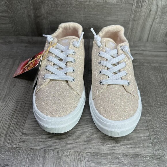 Roxy RG Rae Youth Girls size 13 Gold Shimmer Shoes - Picture 4 of 8